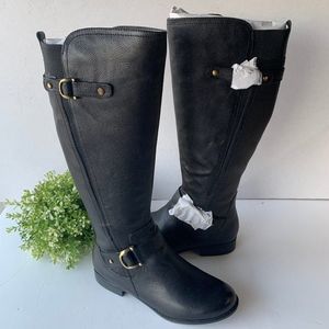 Naturalizer Jillian Tall Riding Boot Black Leather